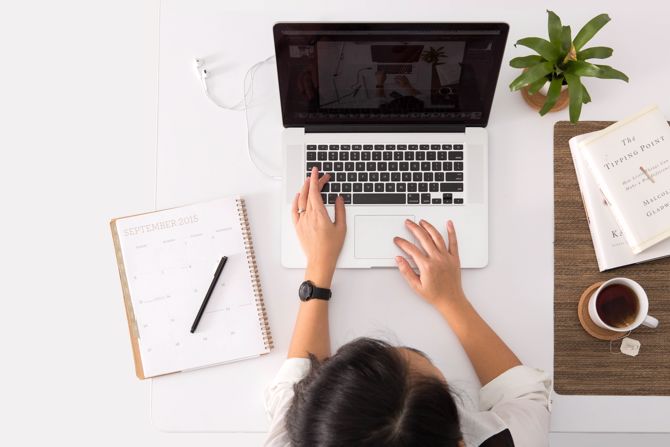 Person working at desk